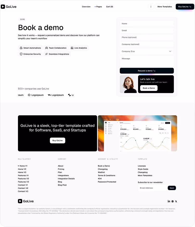SaaS Startup Webflow Template