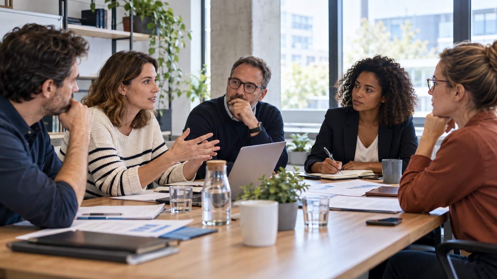 Élus du CSE réunis autour d'une table pour analyser les conditions de travail