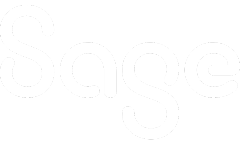 Sage logo, white