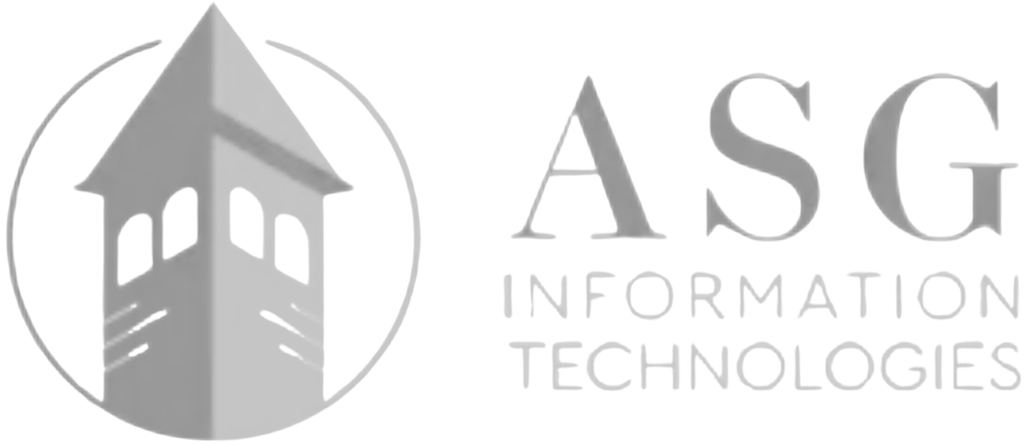 ASG Information Technologies logo, gray