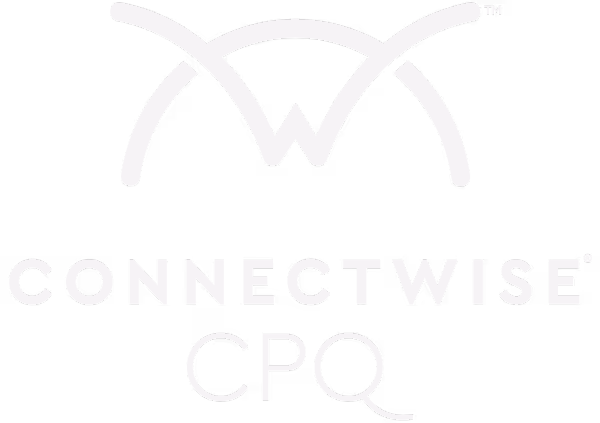 ConnectWise CPQ logo, white