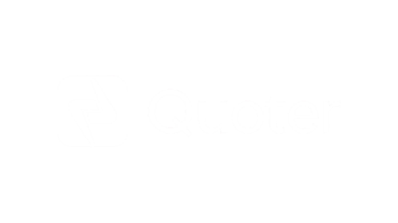 Quoter logo, white