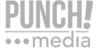 Punch Media logo, gray