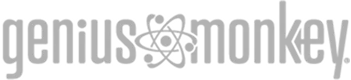 Genius Monkey logo, gray