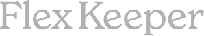 FlexKeeper logo, gray
