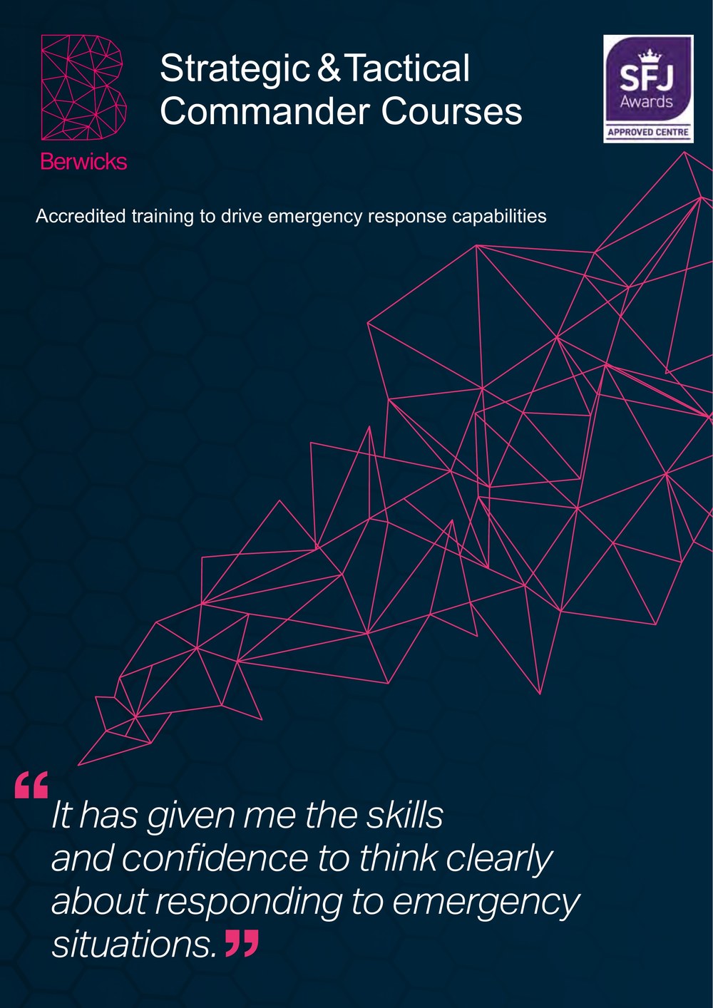 Cover of the Strategic and Tactical Commander Course brochure