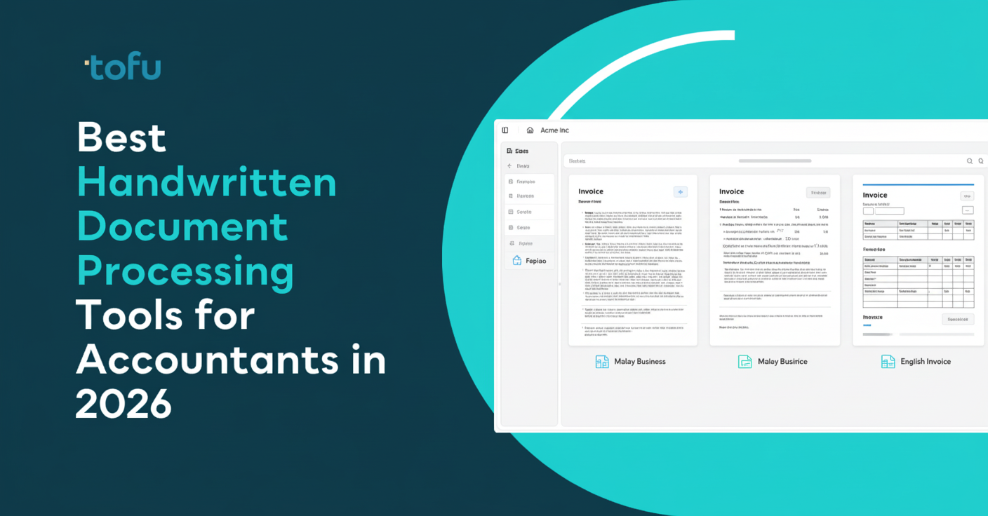 A modern AI interface displaying multiple invoice documents in different languages side by side - a Chinese fapiao with vertical text characters, a Malay business document with Latin script, and an English invoice with tables. The documents are arranged in a clean, organized layout showing how AI technology processes different language formats simultaneously. Professional business setting with subtle blue and white color scheme, minimalist design, digital document processing concept.