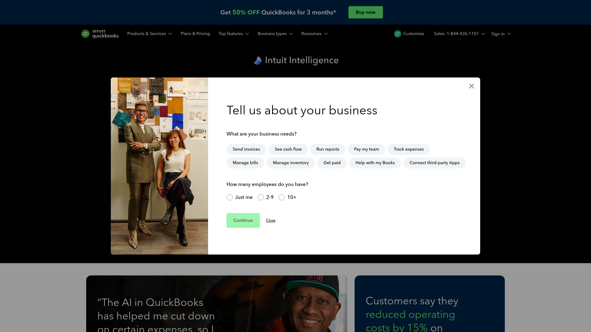 Screenshot of https://quickbooks.intuit.com