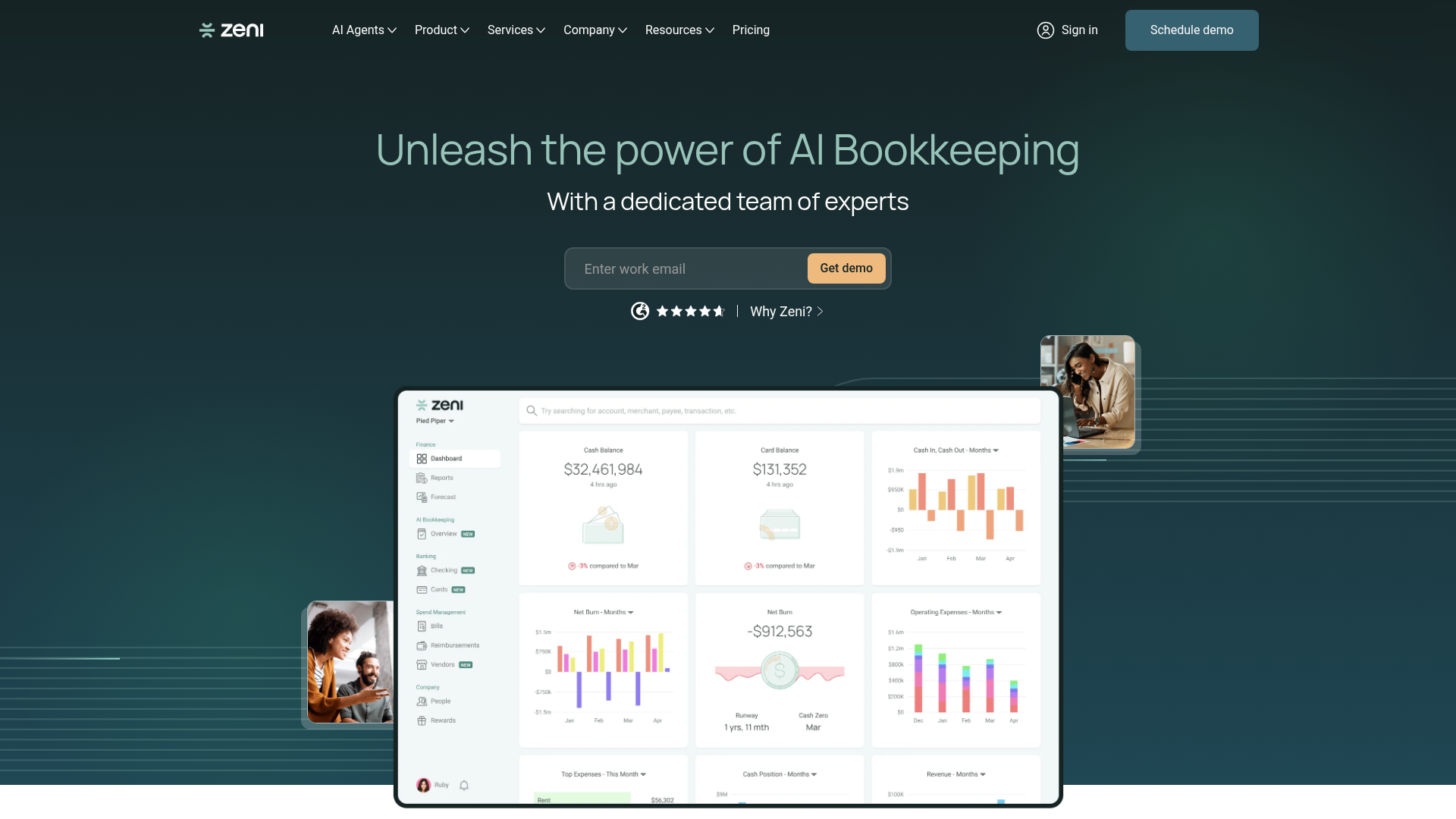 Screenshot of https://zeni.ai