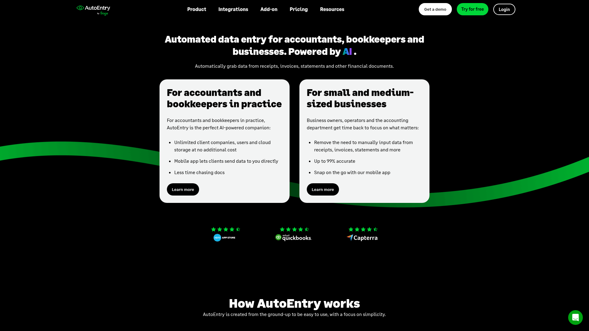 Screenshot of https://www.autoentry.com