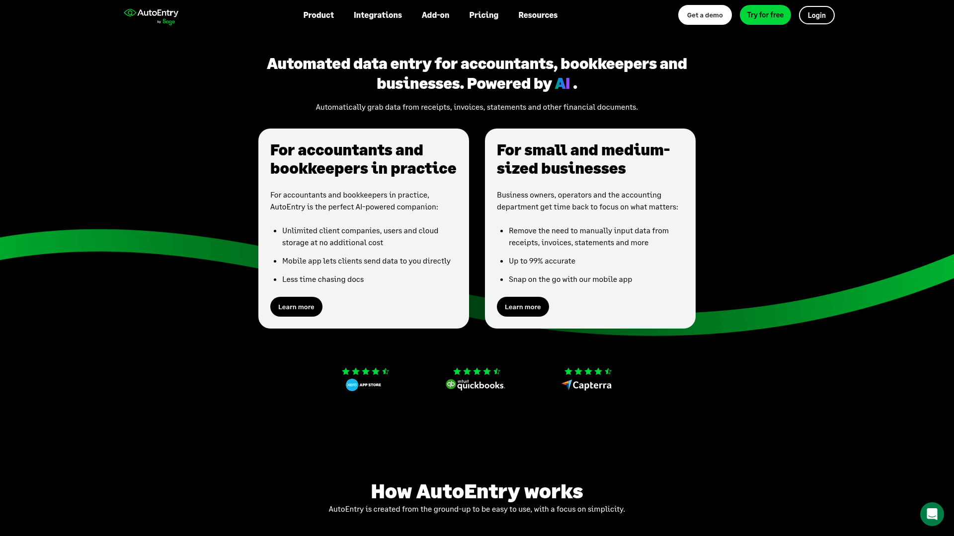 Screenshot of https://autoentry.com