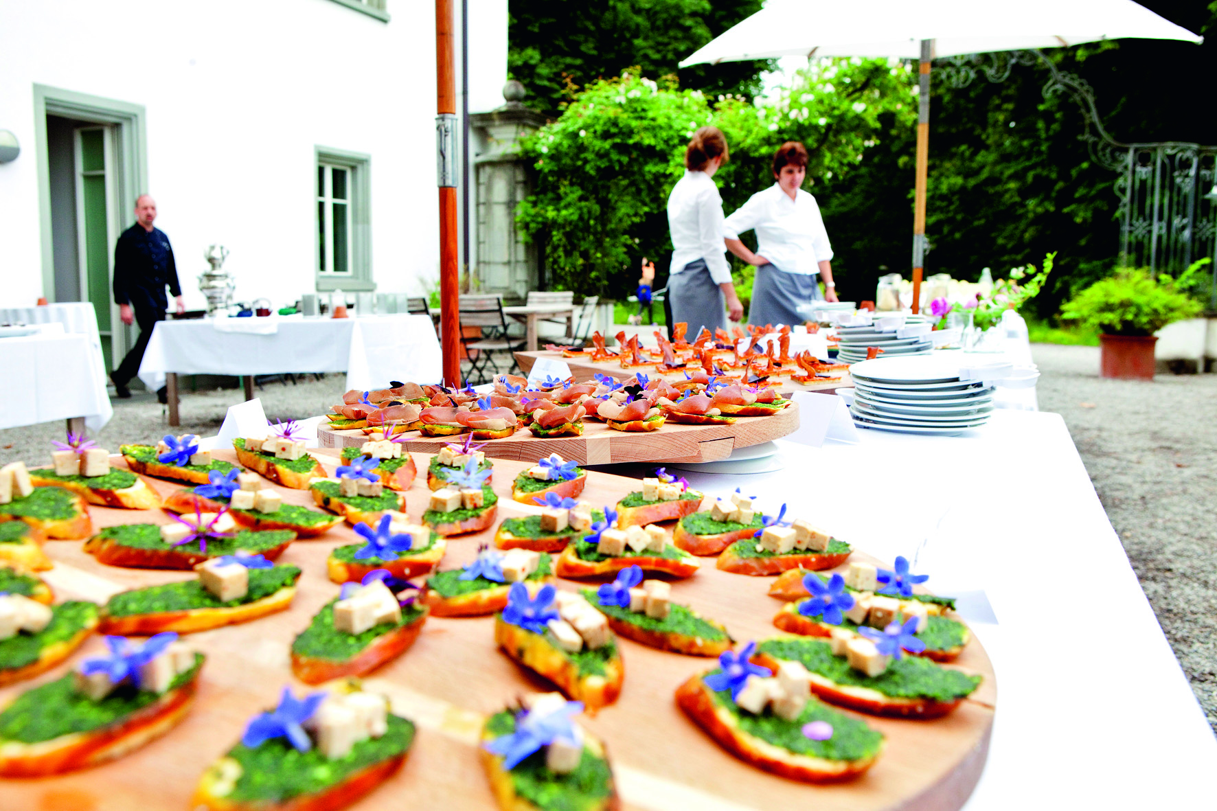 Hochzeitsapéro auf der Schloss-Terasse