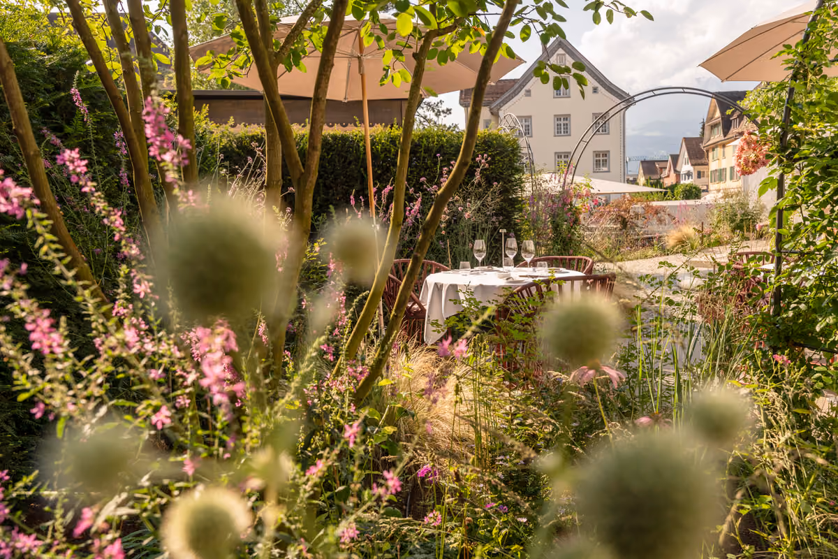 Giardino del Gasthaus Traube a Buchs SG