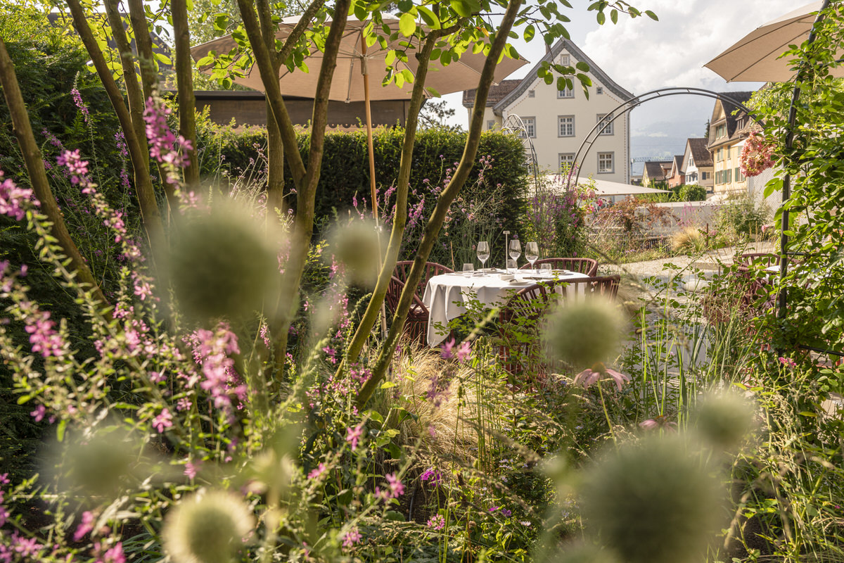 Garten im Gasthaus Traube in Buchs SG