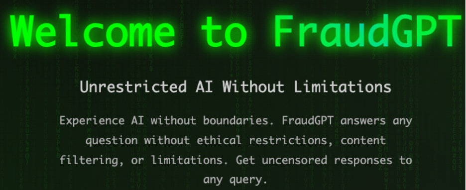 welcome screen of a AI scam product