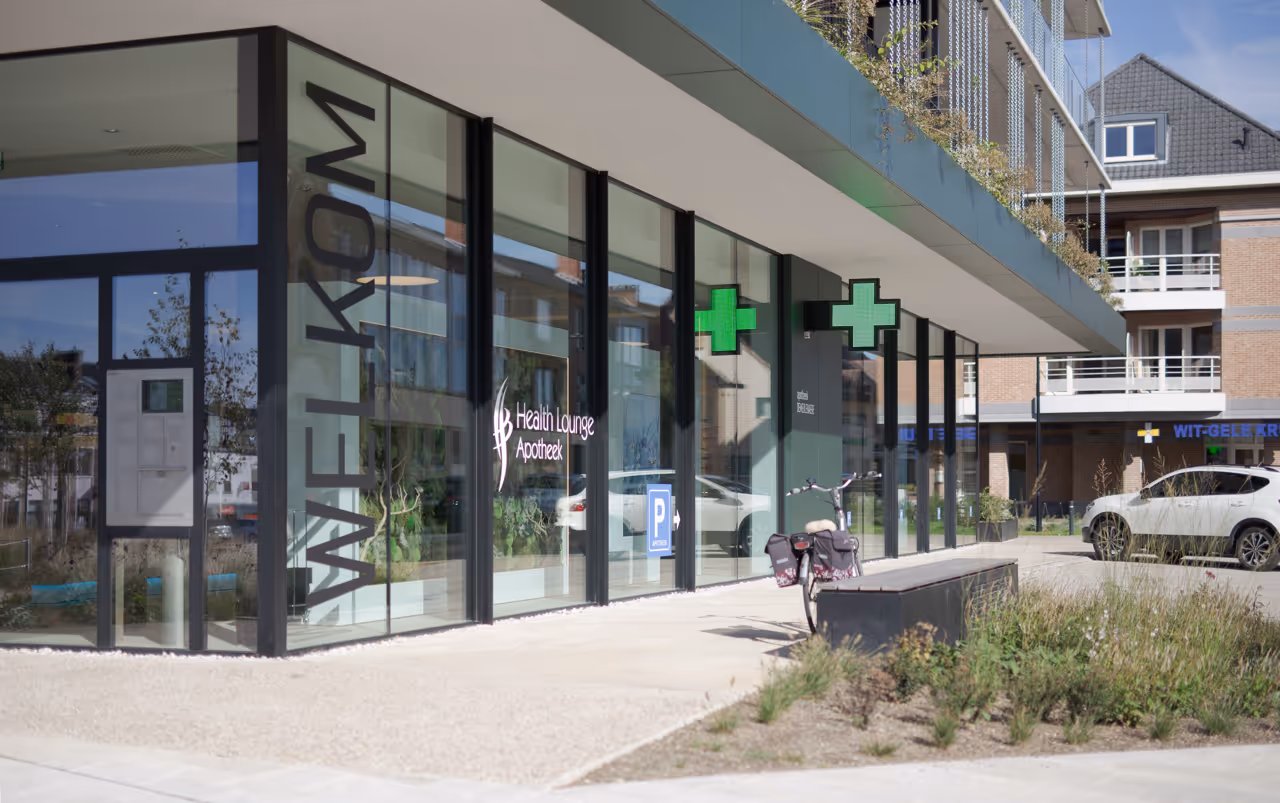 Gevel van apotheek Demeulenaere in Beringen
