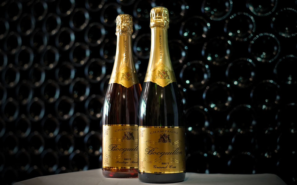 Champagne Bocquillon avec étiquette personnalisée