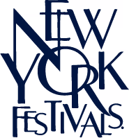 Stylized black text logo reading 'New York Festivals' with overlapping letters.