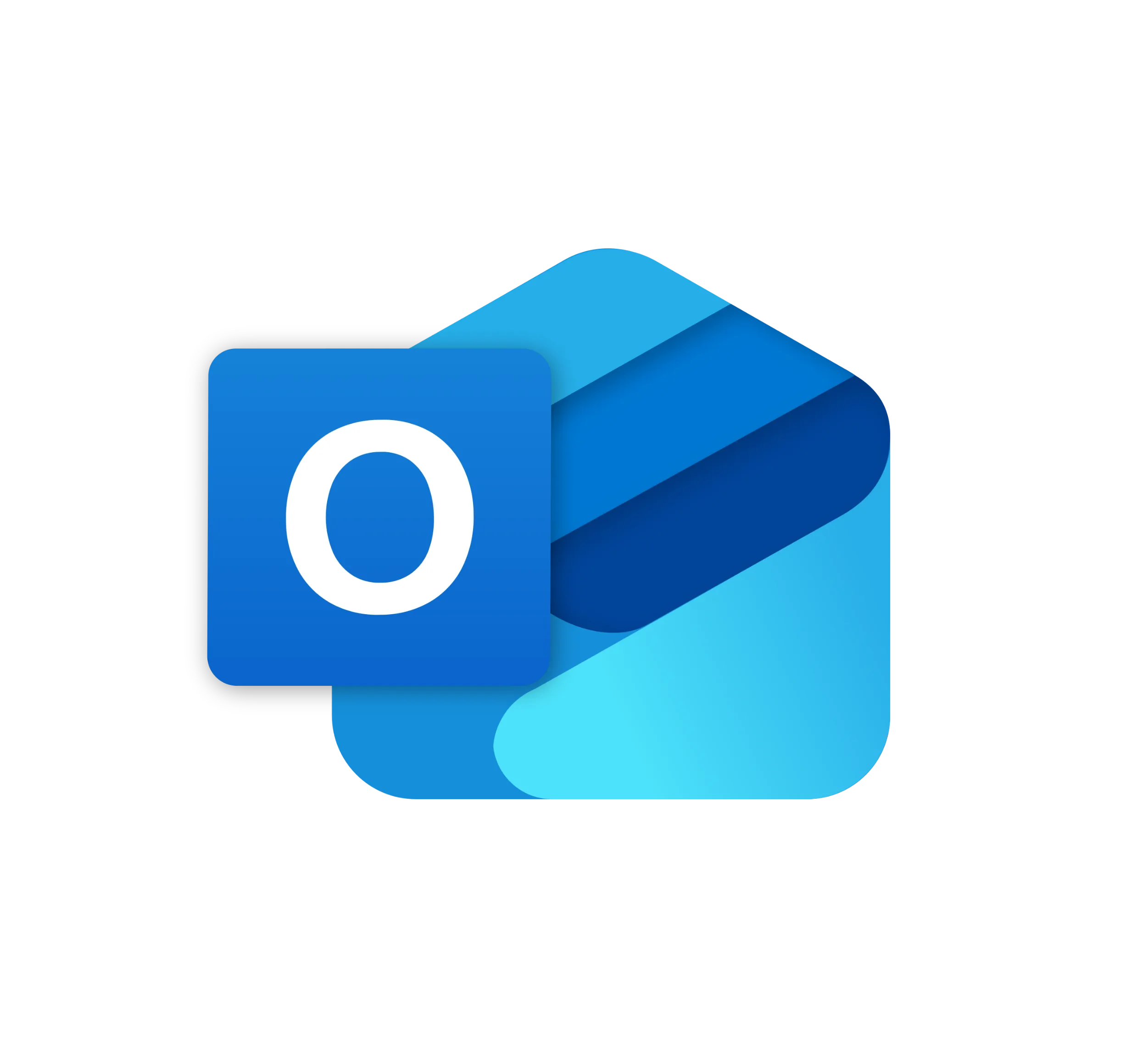 Logo von Microsoft Outlook in Blautönen.