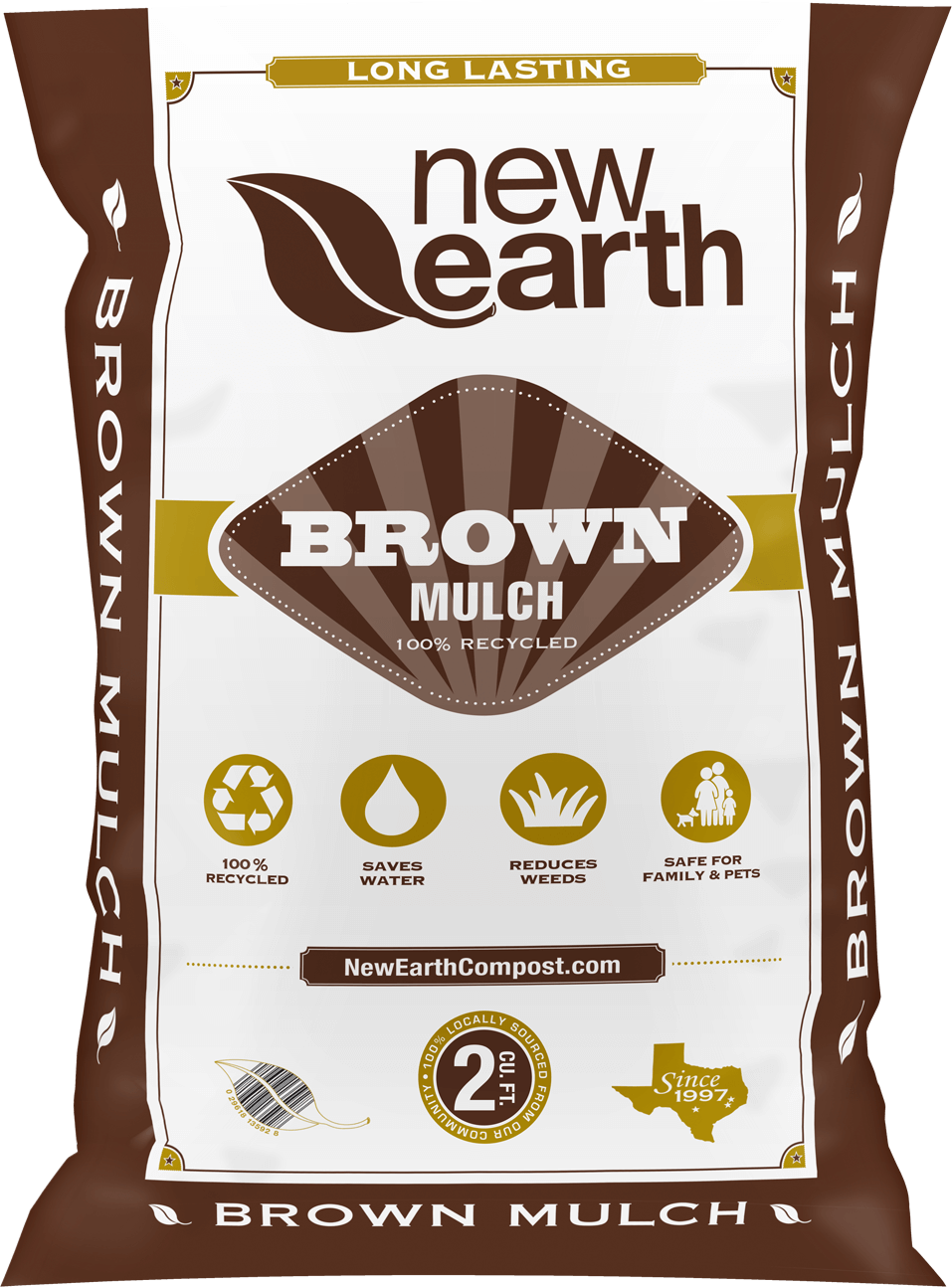New Earth Bagged Brown Mulch