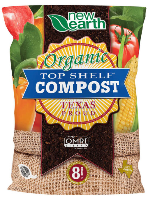New Earth Bagged Organic Top Shelf Compost 8 quarts