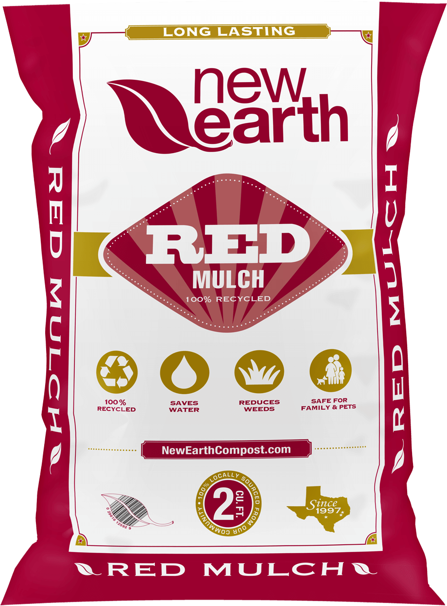 New Earth Bagged Red Mulch 2 cu. ft.