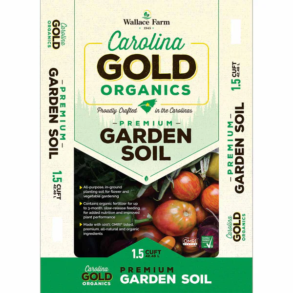 Wallace Farms Carolina Gold Organics Premium Bagged Garden Soil 1.5 cu. ft.