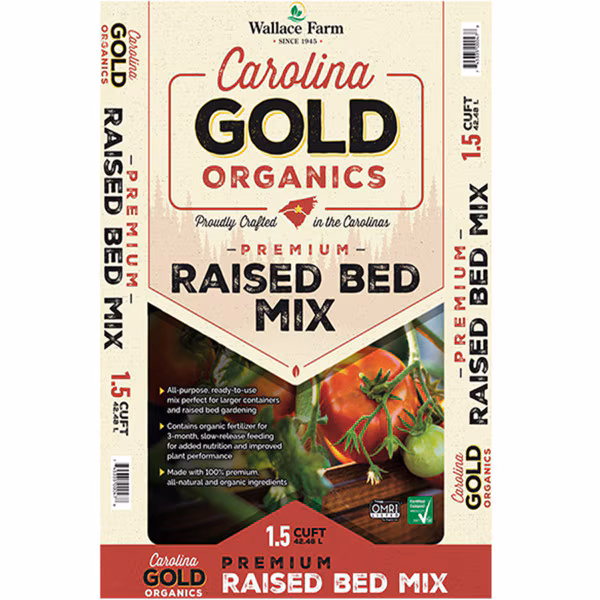 Wallace Farms Carolina Gold Organics Premium Bagged Raised Bed Mix 1.5 cu. ft.
