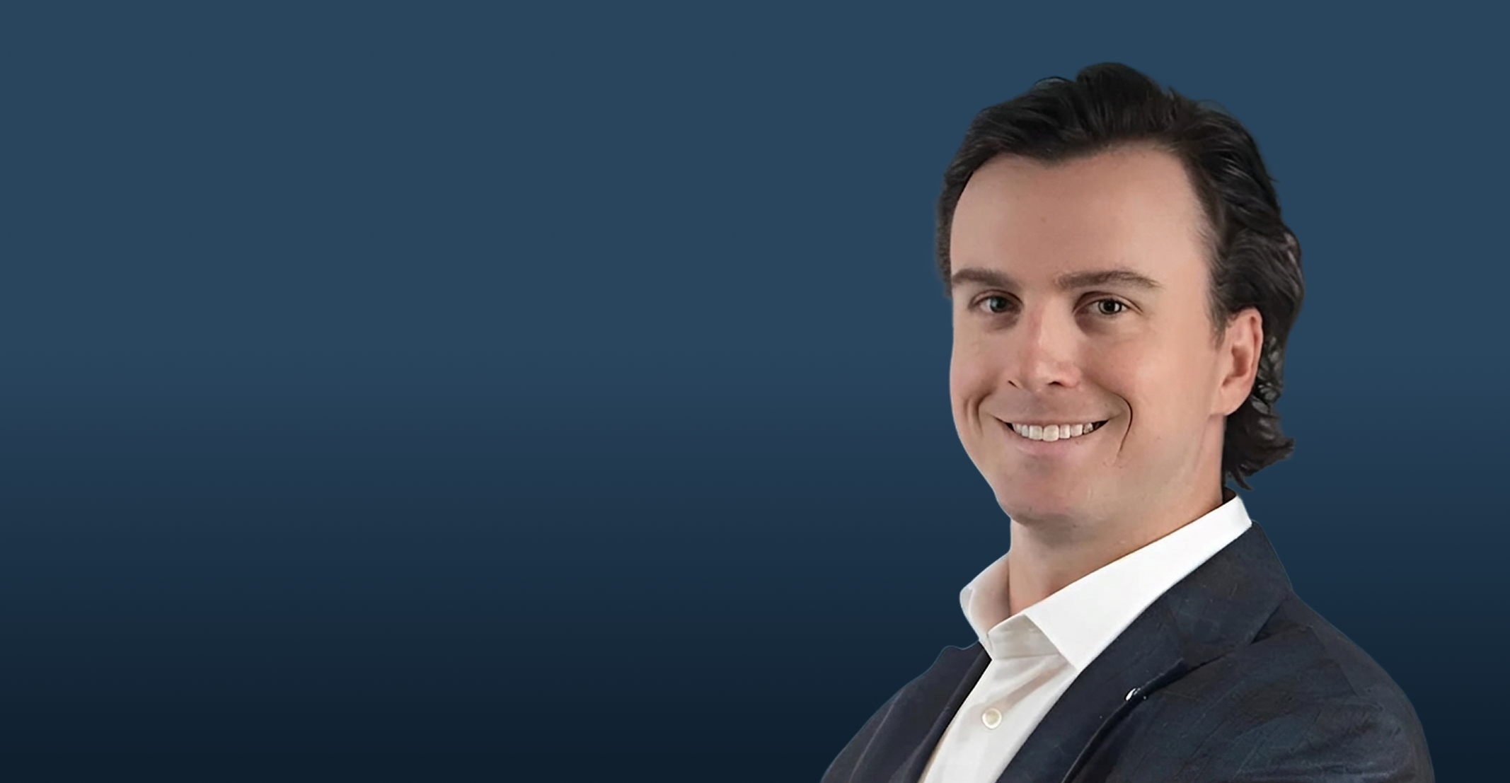 Mason McNiell portrait on navy background