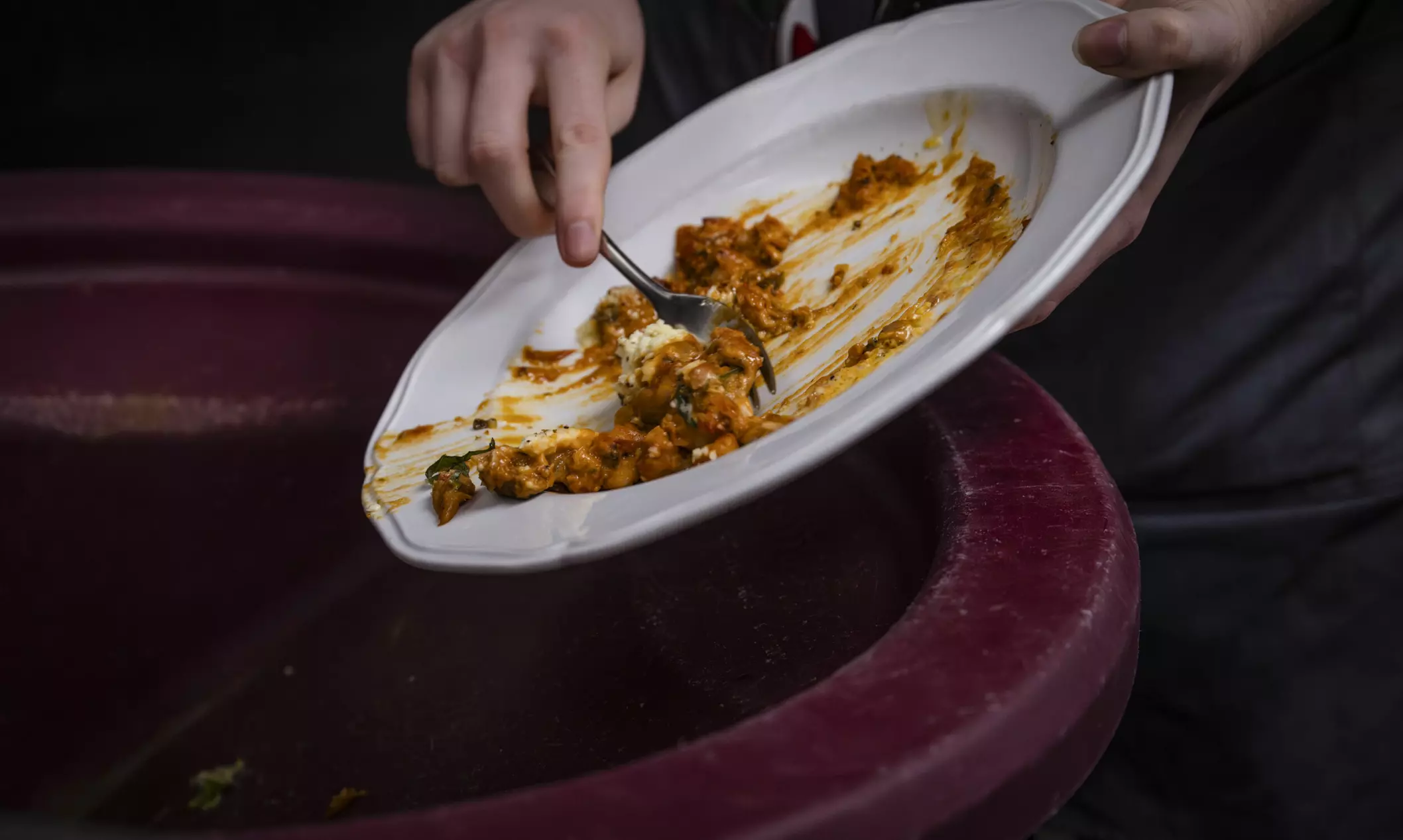 Scrapping off food scraps