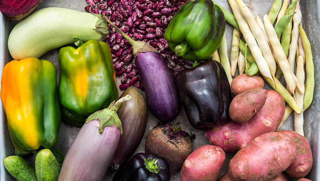 Bin of produce