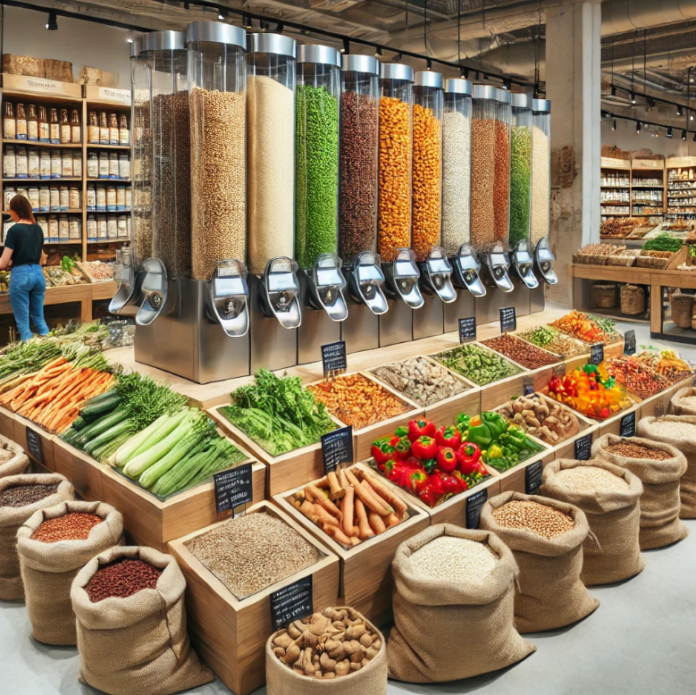 Organic food in grocery store