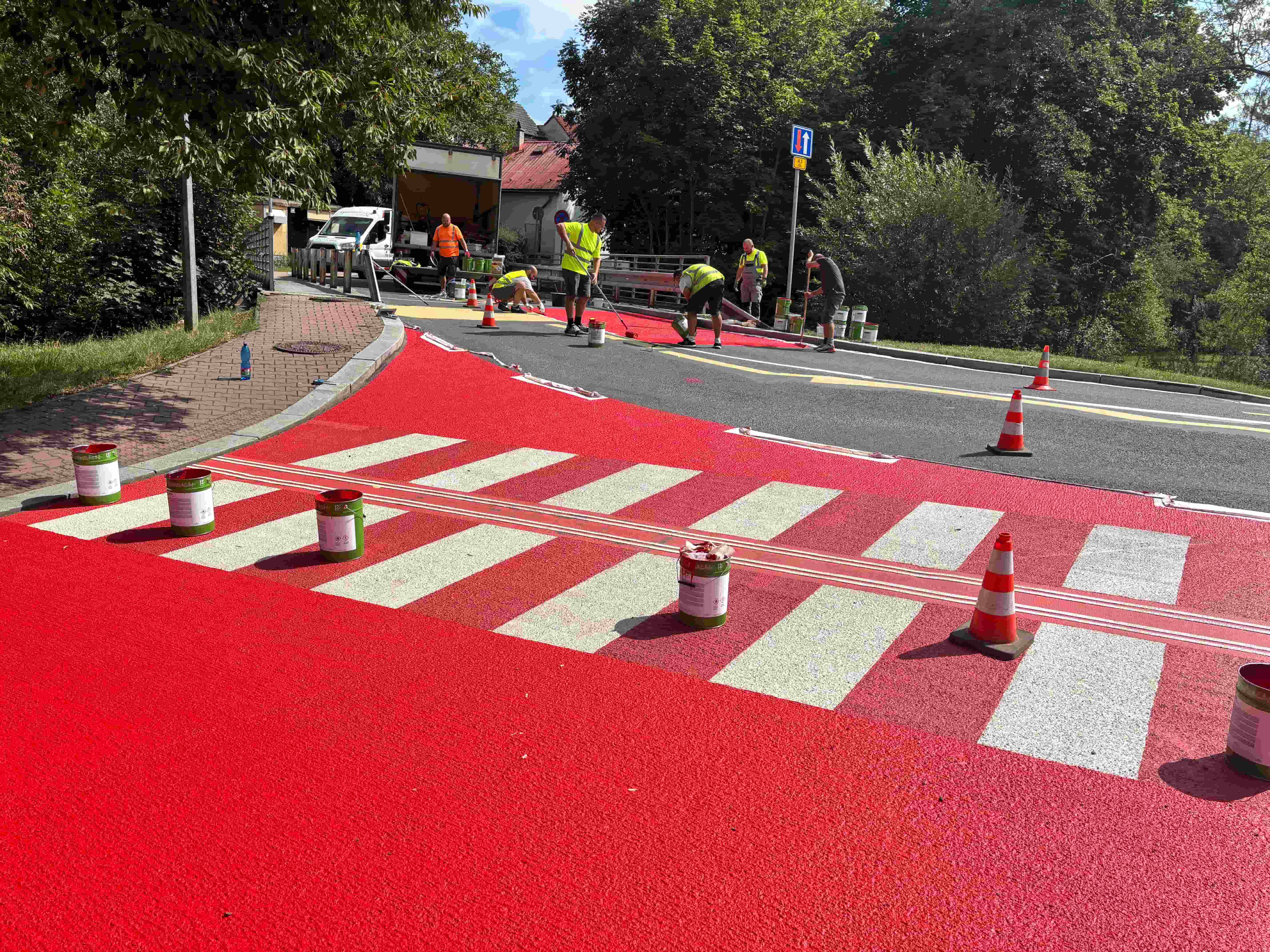 Aplikace bezpečnostního povrchu WeTraffic 492