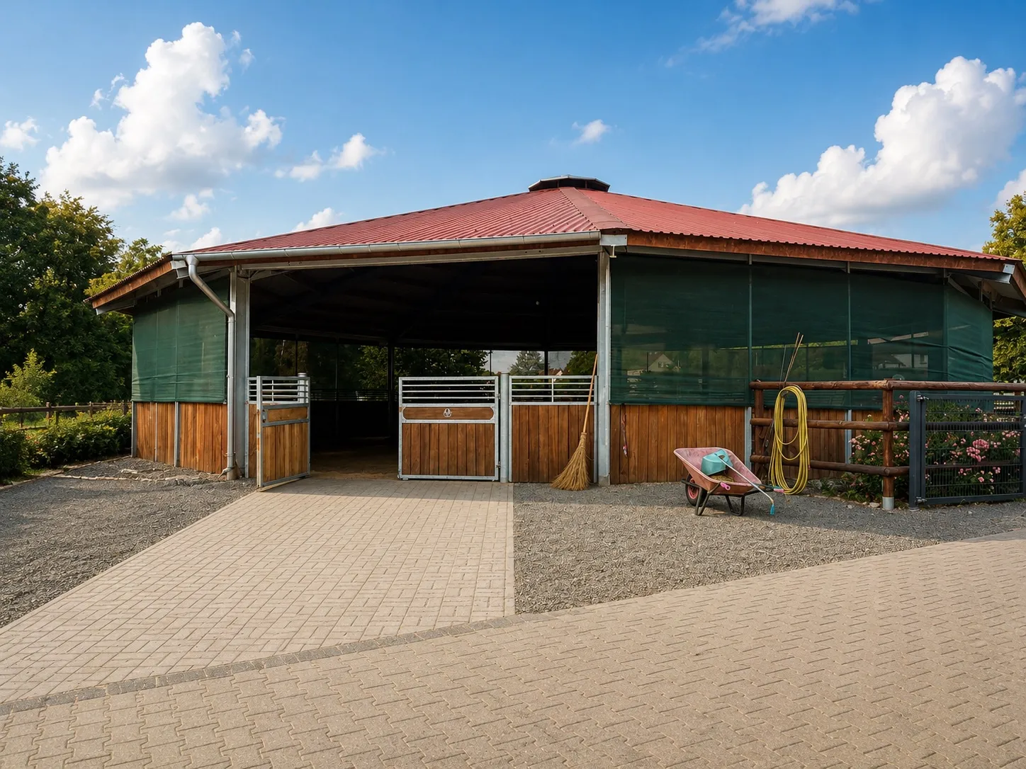 Longierhalle des Springstall Schepers