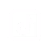 TikTok logo inside a rounded square outline.