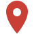 Red location pin icon.