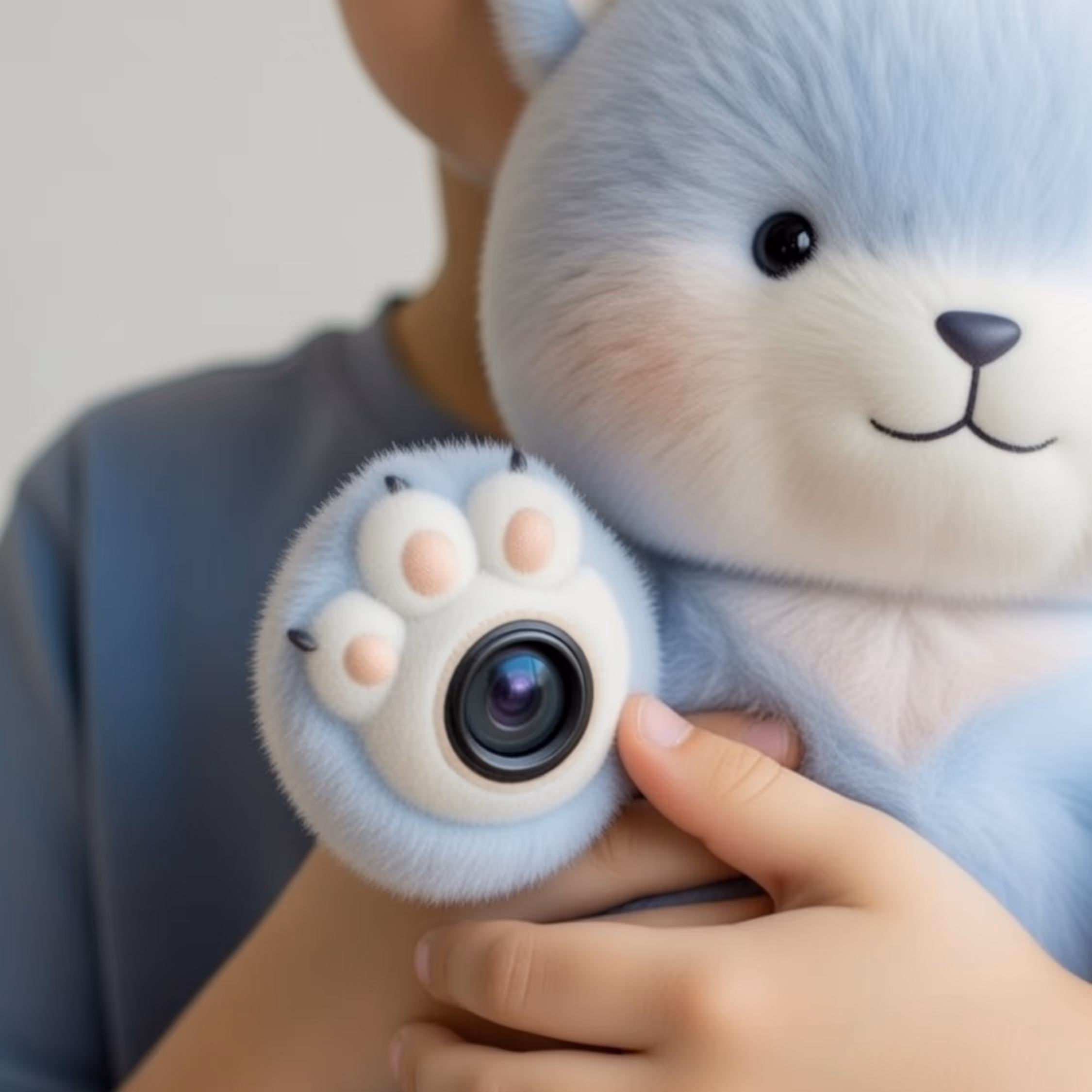 Close-up of Aulino smart emotional learning toy with projector lens for screen-free emotional learning