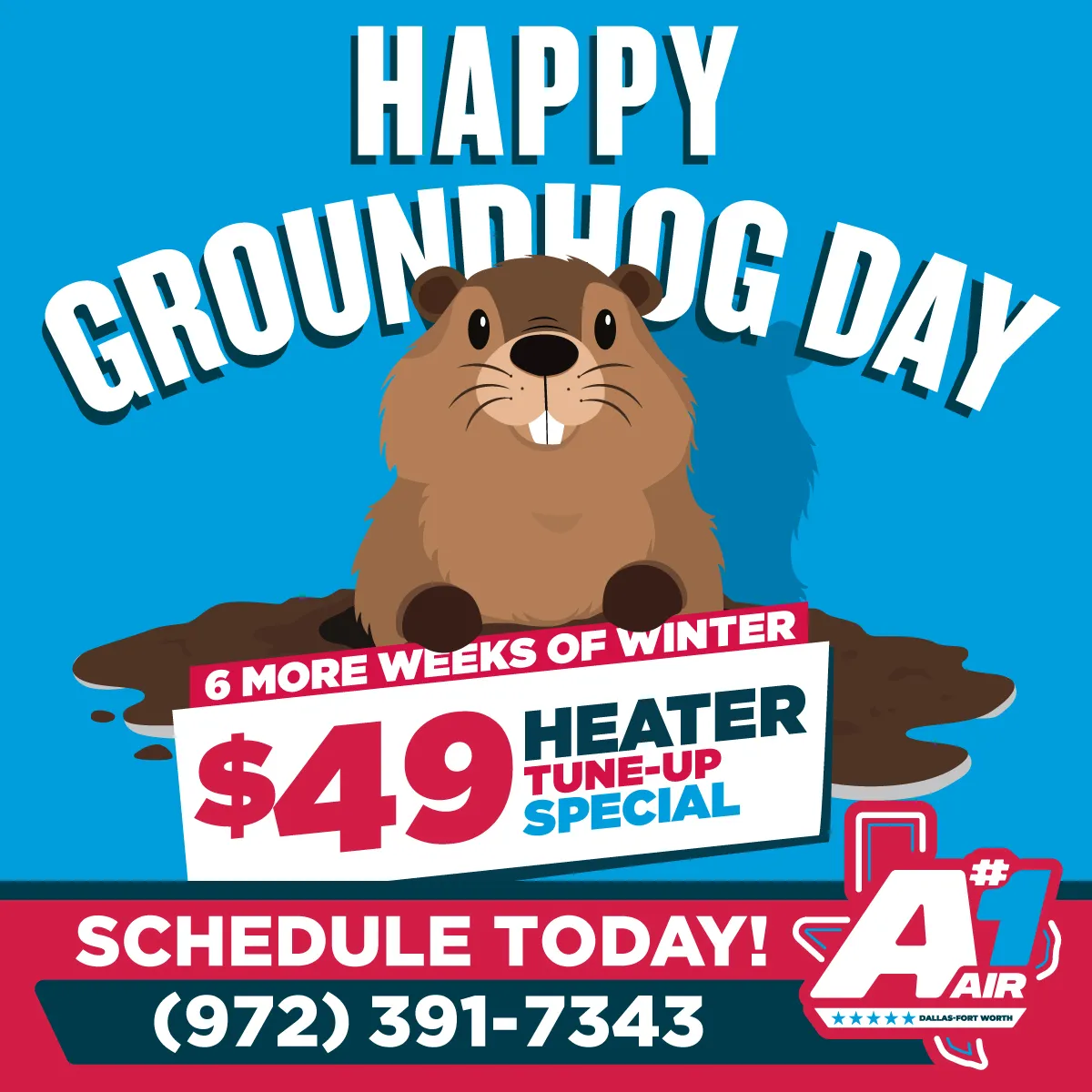 DFW Social Media Management and Seasonal Brand Content for A1 Air