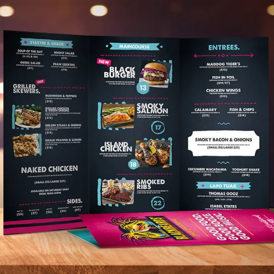 Custom Menu Design and Restaurant Business Growth Strategy in Texas
