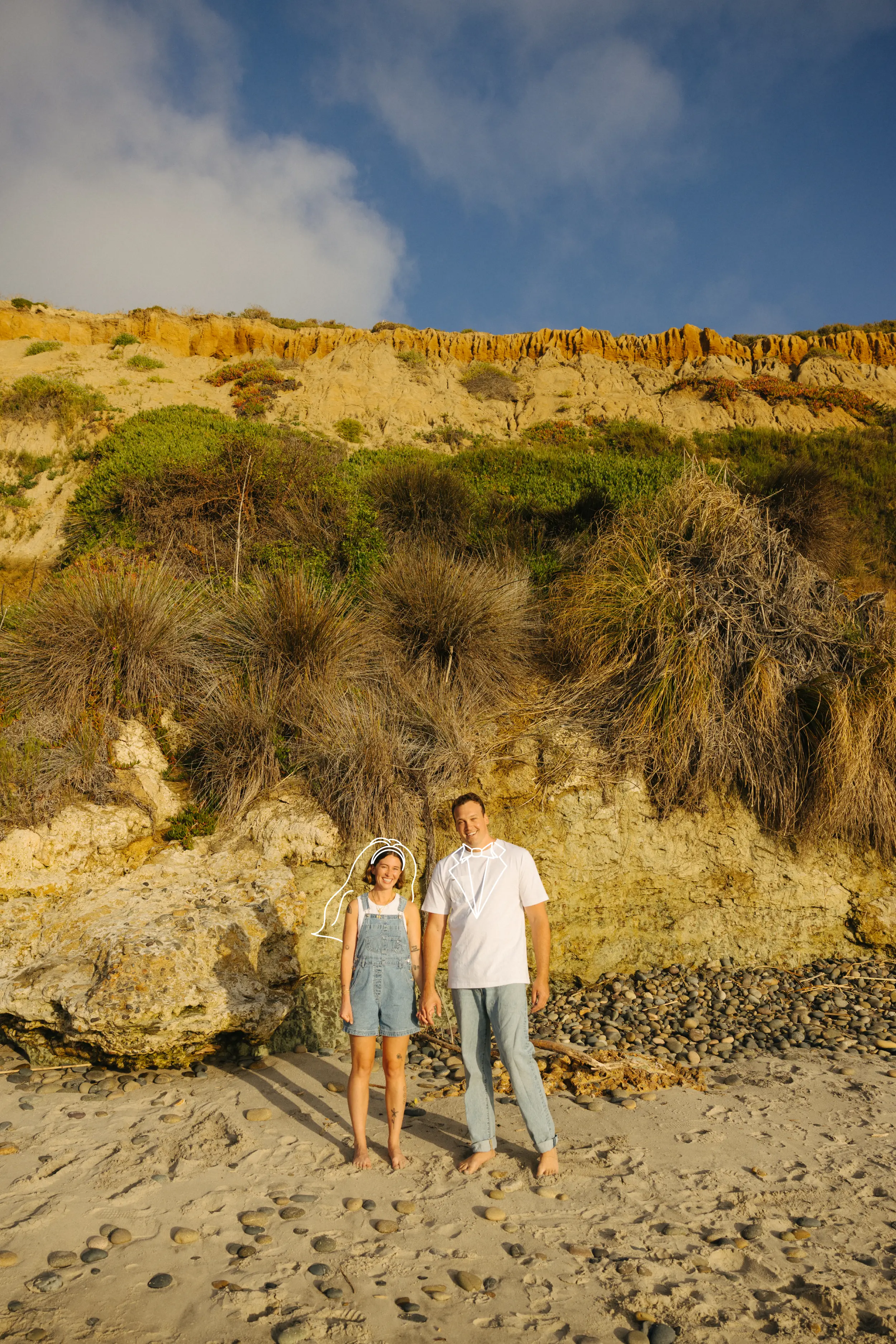 Engagement pics with doodle
