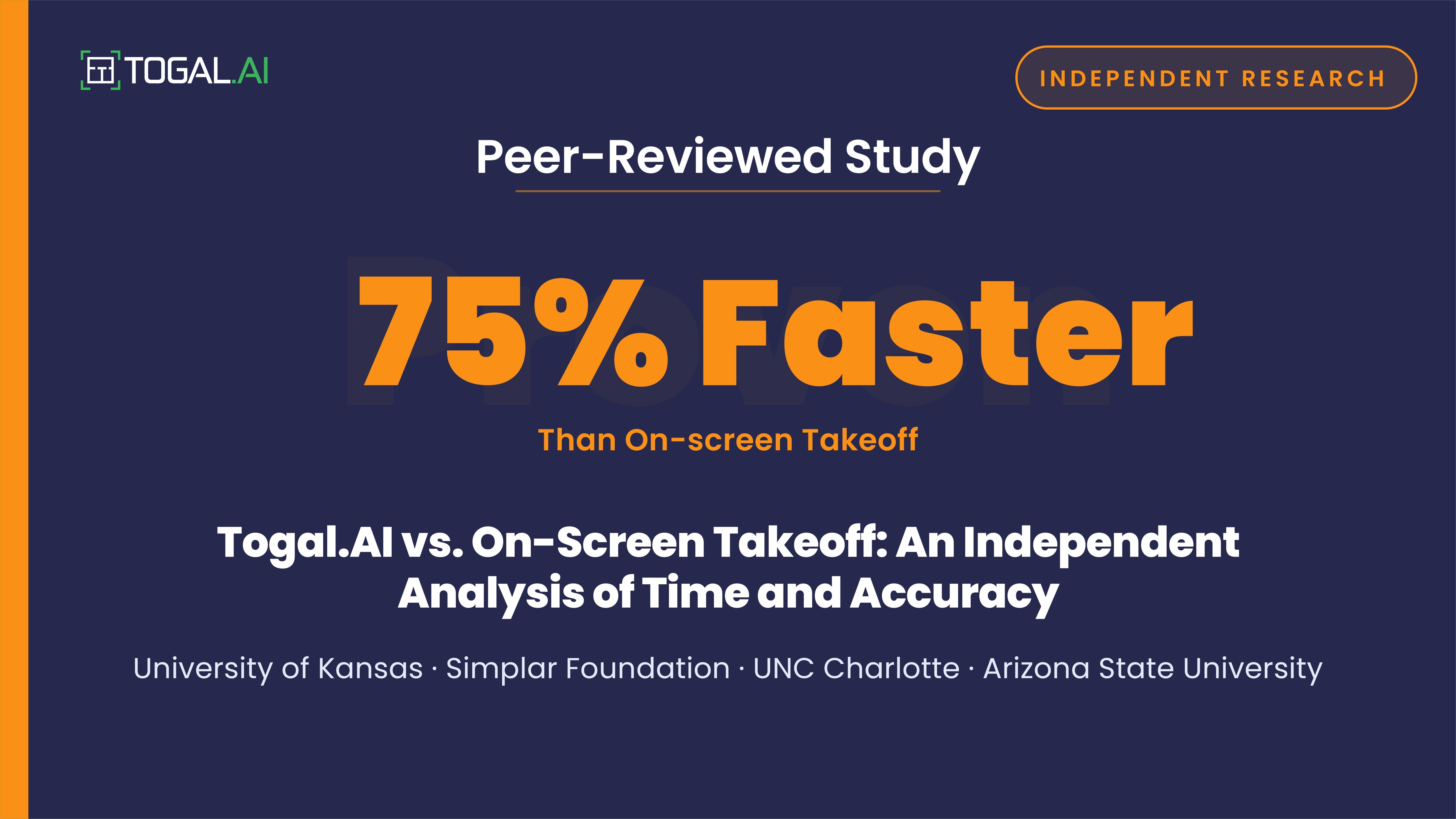 Peer Reviewed: Togal.AI vs On-Screen Takeoff: A Comparative Analysis of Time Efficiency and Accuracy