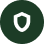 White checkmark inside a dark green circle.