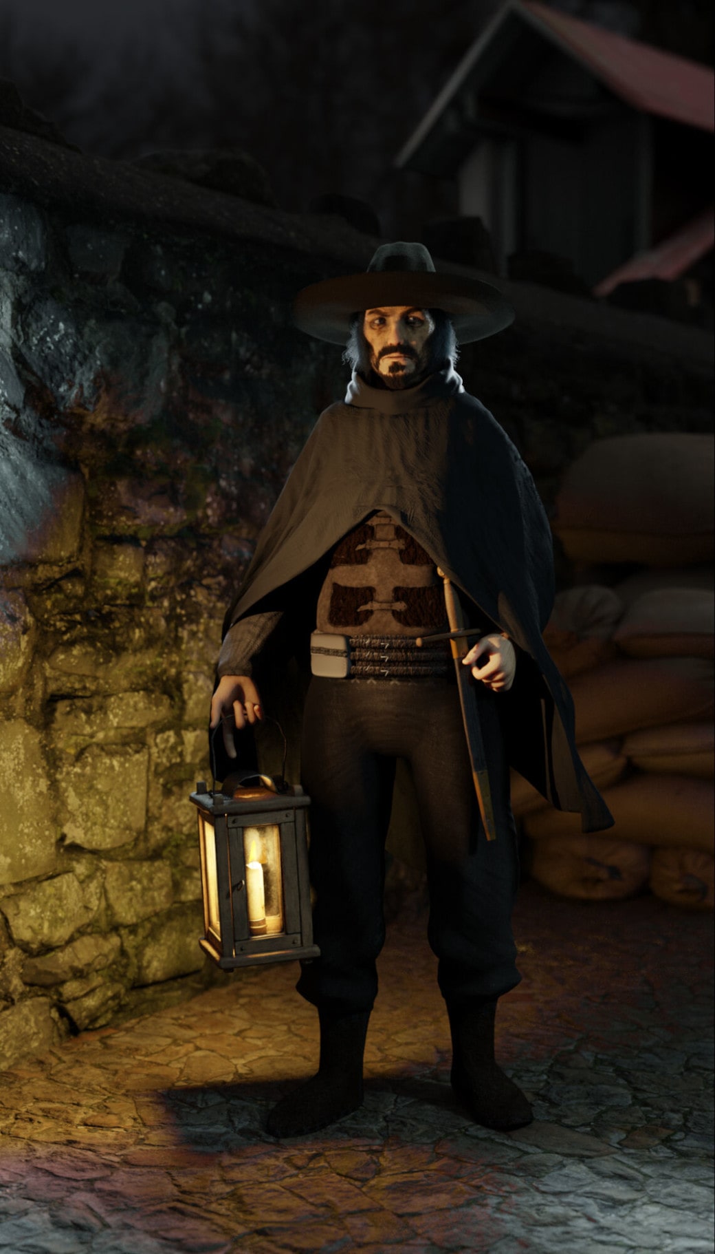 Blenderのライトグループ-夜から昼へ