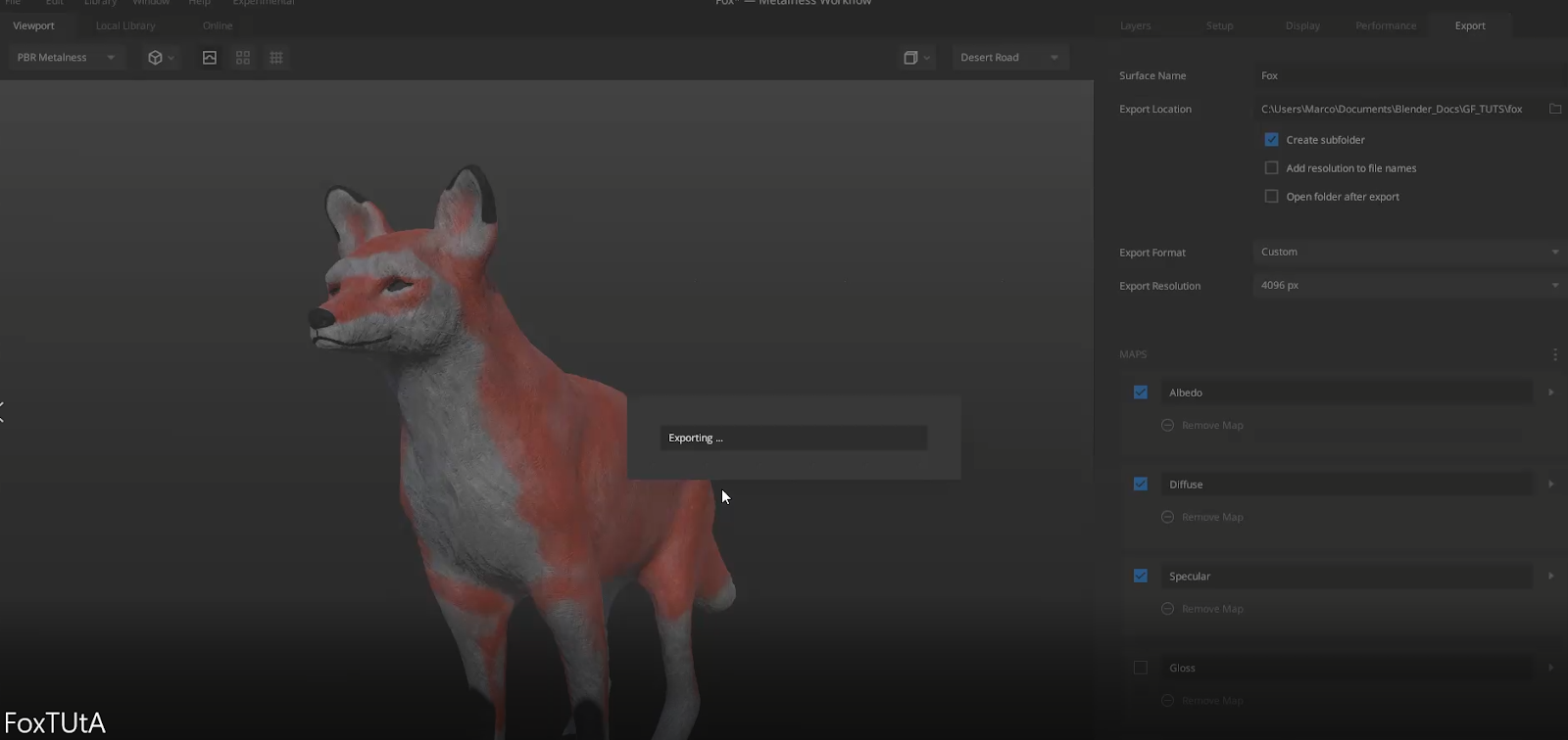 テクスチャをエクスポートしてBlenderに戻る