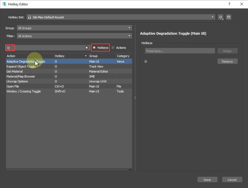 3ds Max UI 사용자 지정