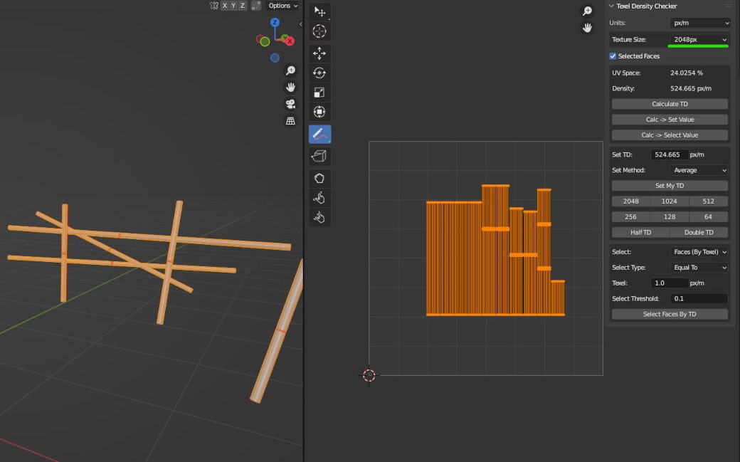 A Texel Density Walkthrough for Blender Artists