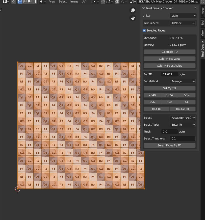 A Texel Density Walkthrough for Blender Artists