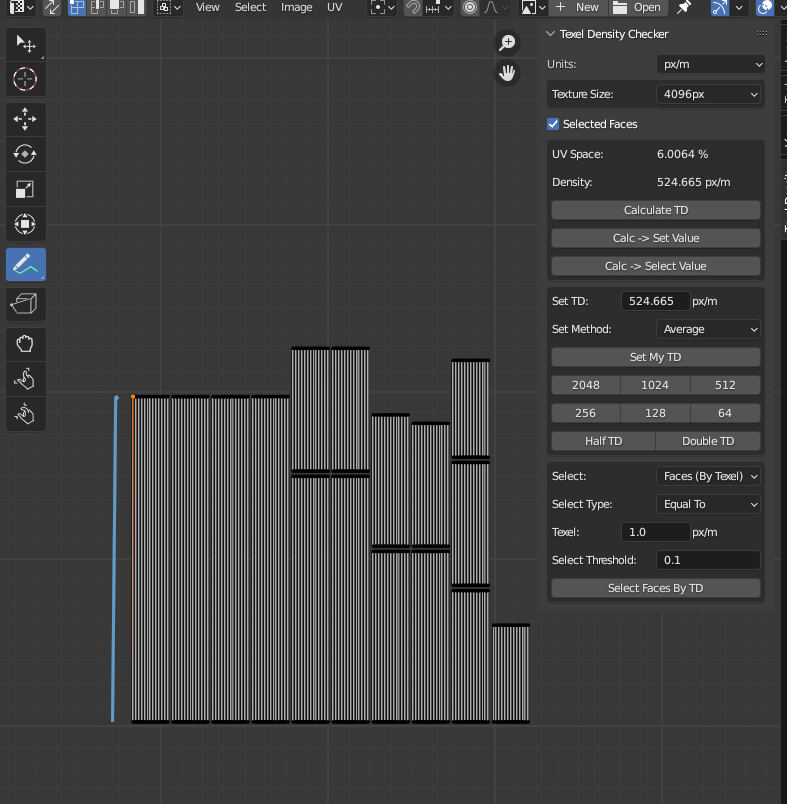 A Texel Density Walkthrough for Blender Artists