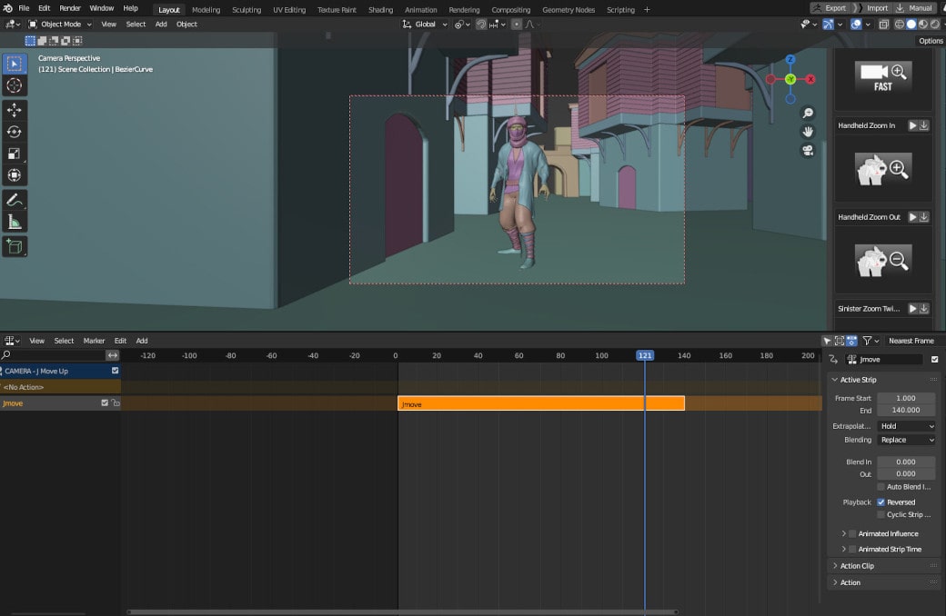 How to move cameras in Blender like a cinematographer using Cinepack