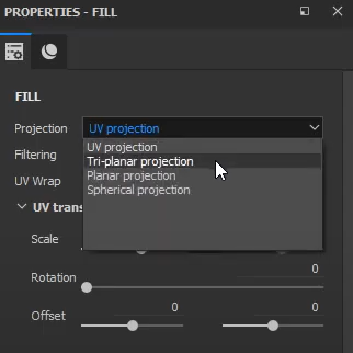 UV Projection to Triplanar Projection.